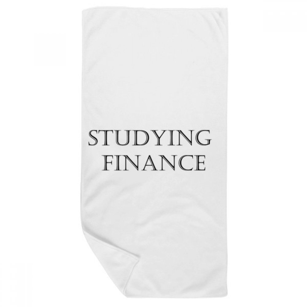Serviette de bain douce 35x70cm en tissu premium avec motif petite phrase étude finance