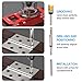 MEANLIN Aluminum Alloy Door Hinge Jig, Red Adjustable Router Template Kit with Scale Fits 2.5