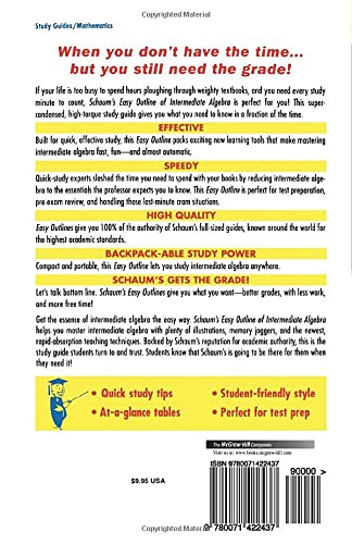 Schaum's Easy Outlines: Intermediate Algebra - Image 2