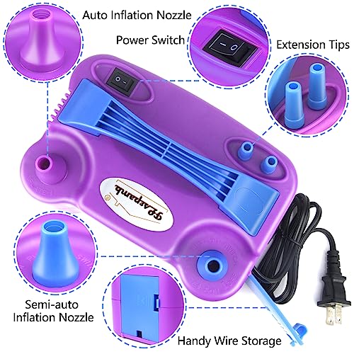 Flsepamb Electric Air Balloon Pump Portable Dual Nozzle 600W Electric Balloon Blower Pump Inflator Machine Save Time For Decoration thumb #1