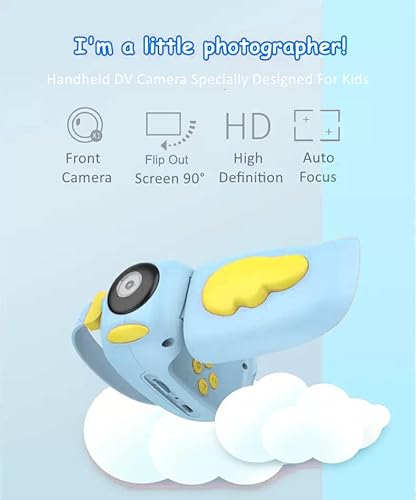 Acuvar Full 1080P Kids Hd Digital Photo And Video Rechargeable Birdie Camcorder With 2" Lcd Screen, Integrated Video Games, Removable Silicone Strap, 32Gb Card And Micro Usb Charging (Blue) #TOP1