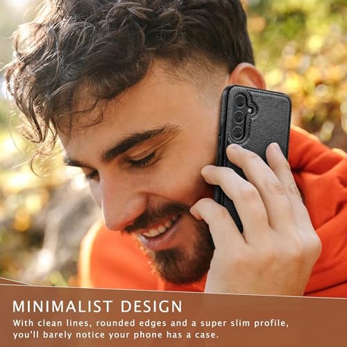 Image of MOBILOVE PU Leather Flexible Back Case Cover for | Samsung Galaxy S23 FE 5G (Black)