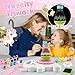 Pottery Wheel Kit for Kids with Glow Paints, Complete Pottery Arts Crafts Toys for Girls 8-12, Art Supplies for Kids 6 7 8 9 10 11 12 Toys Girls Birthday with Drawing Molds Tablecloth Air Dry Clay