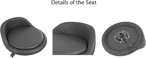 Miniatura 4 de Nazalus Silla de dibujo ajustable, base de metal resistente con respaldo y reposapiés, para oficina, hogar, tienda, cocina, belleza (grande)