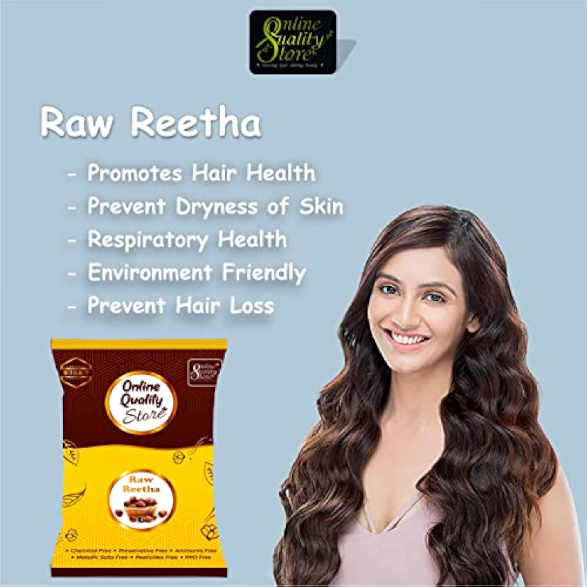 Store Raw Reetha Nuts for Hair Growth, 200g