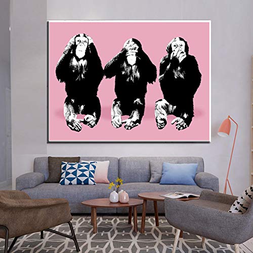 Affiche gorille et grand orang-outan pour décorer le salon familial