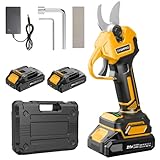 JYGMPRO Forbici Potatura a Batteria - 21V Forbici Elettriche con 2× 2000mAh Batterie, 600W Motore Brushless, 30mm, Schermo LCD, Per Frutteto, Parco, Fattoria, Giardino