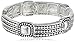 Napier "Well Suited Silver-Tone Stretch Bracelet