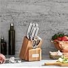 Cuisinart 7 Pc Stainless Steel Essentials Cutlery Block Set with Built in Sharpener