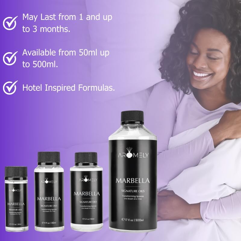 Marbella: Inspired by Aria Hotel® | Aromely Hotel Selection Diffuser Oil - Fragrance from 5-Star Hotels - Luxurious Notes of Lemon Crème, Raspberries, Pomegranates, and White Woods (500ml) - Image 5