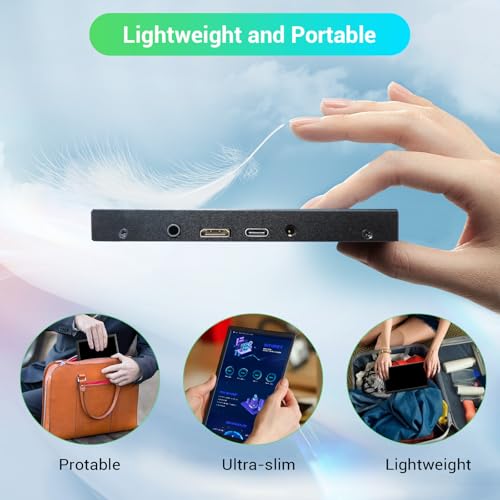 Image of 8 Inch Touch Screen Portable Monitor, Mini HDMI Display, 1280 * 800 Resolution for PC Laptop Compatible with Raspberry Pi Game Consoles