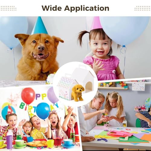 Leckerli-Boxen, Hundehaus, Partyzubehör, Griff mit Stil, Hunde-Partybox, Haustier-Adoption Welpen, Geburtstagsgeschenk, Schule, zum Basteln, für Boxen, faltbar, 24 Stück