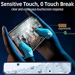 4 Pack Ultra-Thin Respirant Fibre d'Argent Mobile Gaming Finger Sleeves. Dispositifs d'écran tactile, Fonctionnement lisse Anti-Slip pour tablette de téléphone mobile, Bleu, 1.7in Longueur