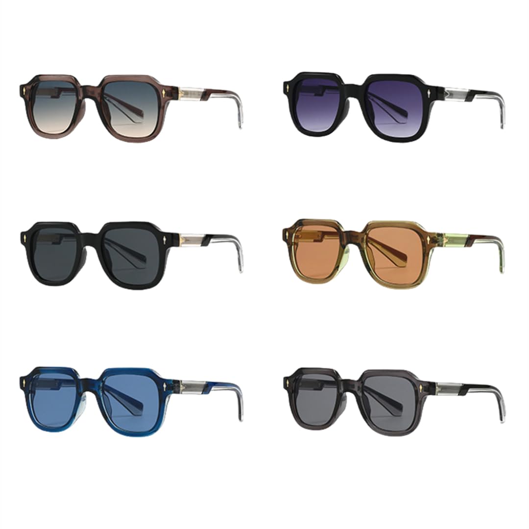 Occhiali da sole vintage rettangolari da uomo e da donna di lusso, occhiali da sole alla moda da uomo, UV400