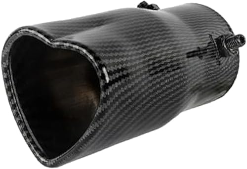 OtpOutopa Punta de escape de automóvil de 2.5 pulgadas, entrada universal, modificación del tubo de escape de automóvil, tubo trasero de garganta,