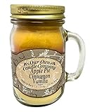 Our Own Candle Company Apple Pie Cinnamon Vanilla Scented 13 Ounce Mason Jar Candle