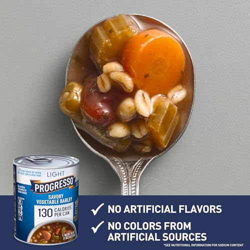 Image of Progresso Light, Savory Vegetable Barley Canned Soup, 18.5 oz. (Pack of 12)