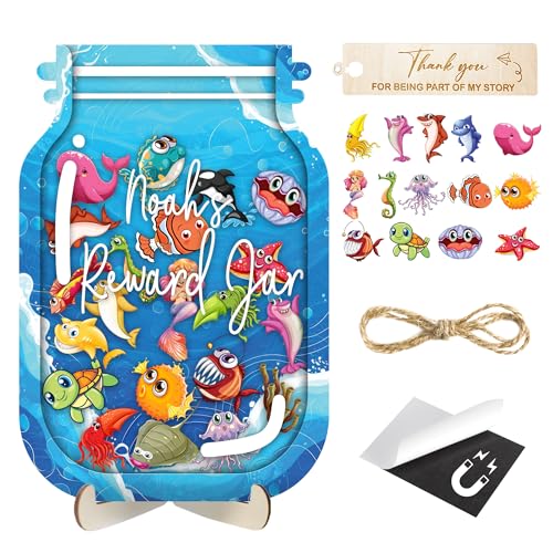 Image of Ocean Magnetic Reward Jar for Classroom Kids Student Token Potty Training Chore Chart Toddler Boys Girls Good Behavior Management Tools Teacher Back to School Gifts Decor