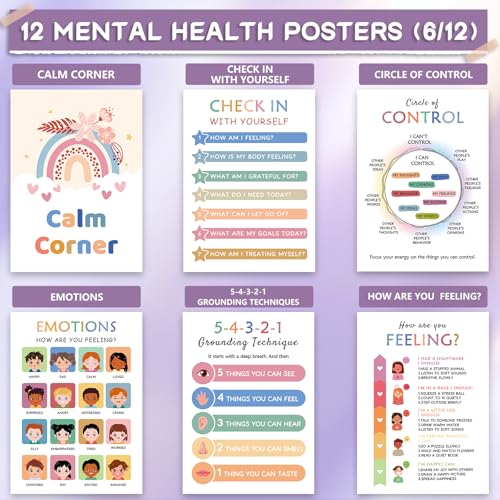 Image of KIDS KING 12 Learning Posters - Mental Health (10 inchx14 inch)