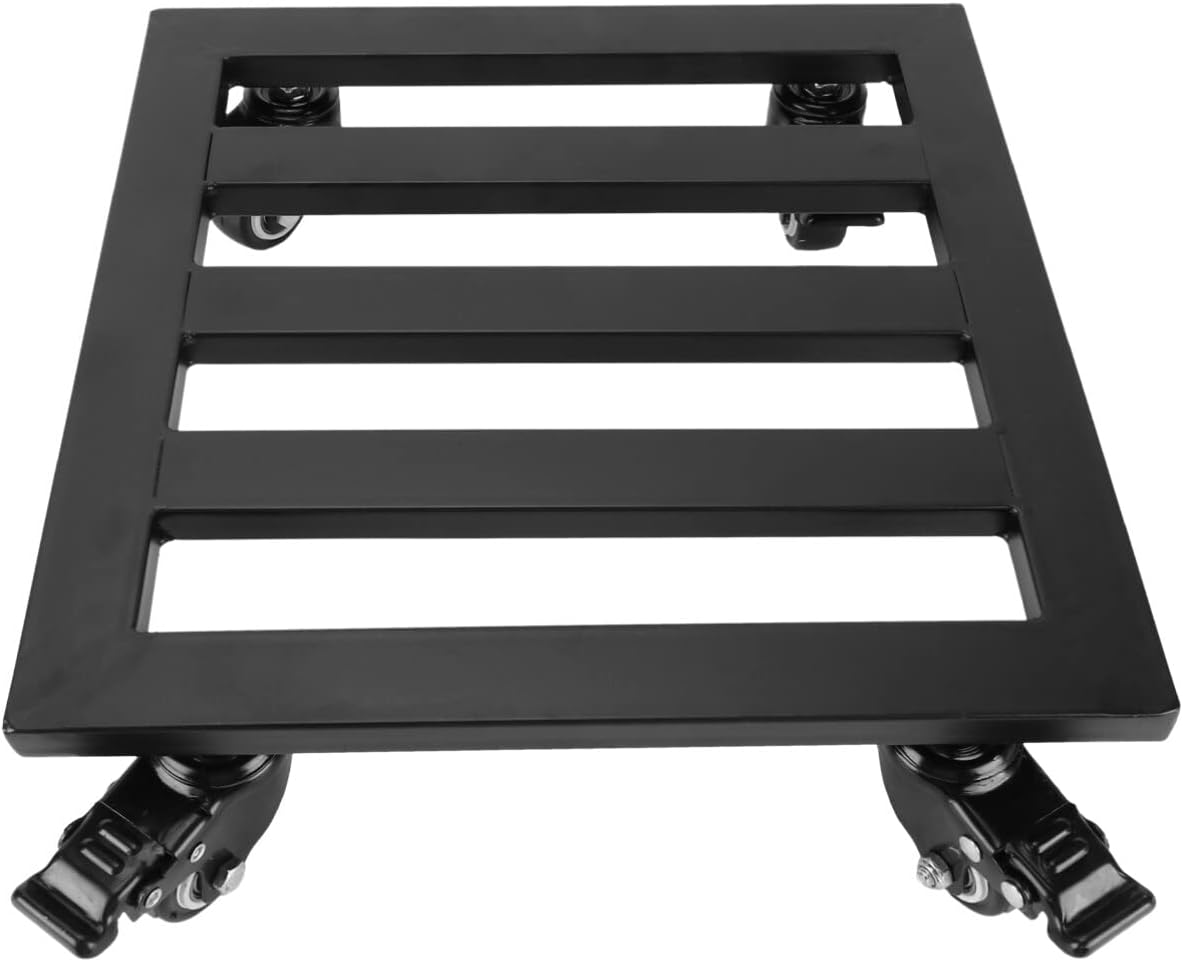 Baluue Plant Stand with Wheels Heavy-Duty Metal Rolling Plant for Use Black for Protecting Floors from Water Stains