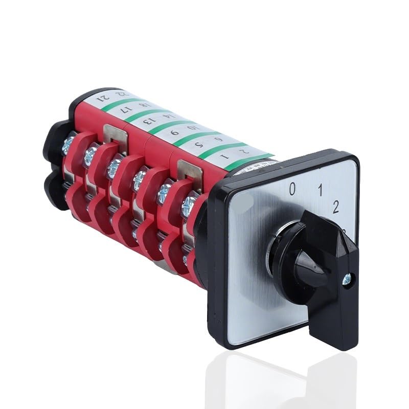 0-3 Position 6 Poles 40A AC380V Manual Transfer Selector Rotary Switch 1Pcs