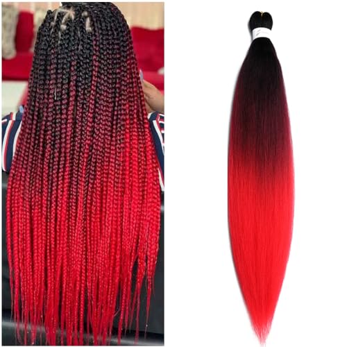 BALINGHAIR Braiding Hair Pre-Stretched High Temperature Synthetic Fiber Braid Hair (C6-1Pack)