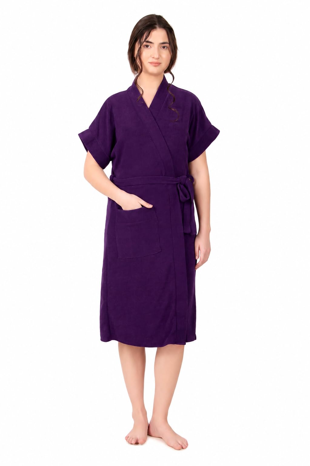 Cotton Premium Bathrobe | Ultra Soft Terry Bath Robe for Women’s | Quick Dry, Lightweight, Absorbent Spa Robe-image-30