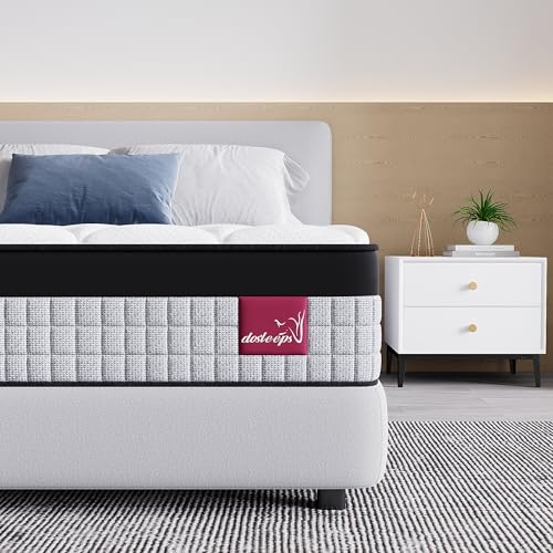 dosleeps Double Mattress 4FT6, 9 Inch 9-Zone Orthopedic Mattress with Memory Foam & Pocket Springs and 3D Breathable Fabric- Motion Isolation (135x190x22cm)