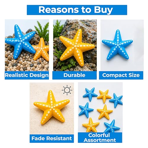 Image of Brewish Starfish for Bubble Lamp, Fake Fish Aquarium Decor for Bubble Tube Lamps, Fish Tank Accessories Floating Fishes Toy for Swimming - 12 Piece Set