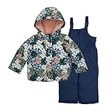 Carter's Baby Girls' Heavyweight 2-Piece Skisuit Snowsuit, Navy Floral Print, 24MO