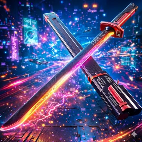 Image of OPINA Katana LED Sword, USB Rechargeable, Multicolor Light-Up Toy Sword for Kids with Mist Spray Effect with Futuristic Design and Action Toy for Boys & Girls.