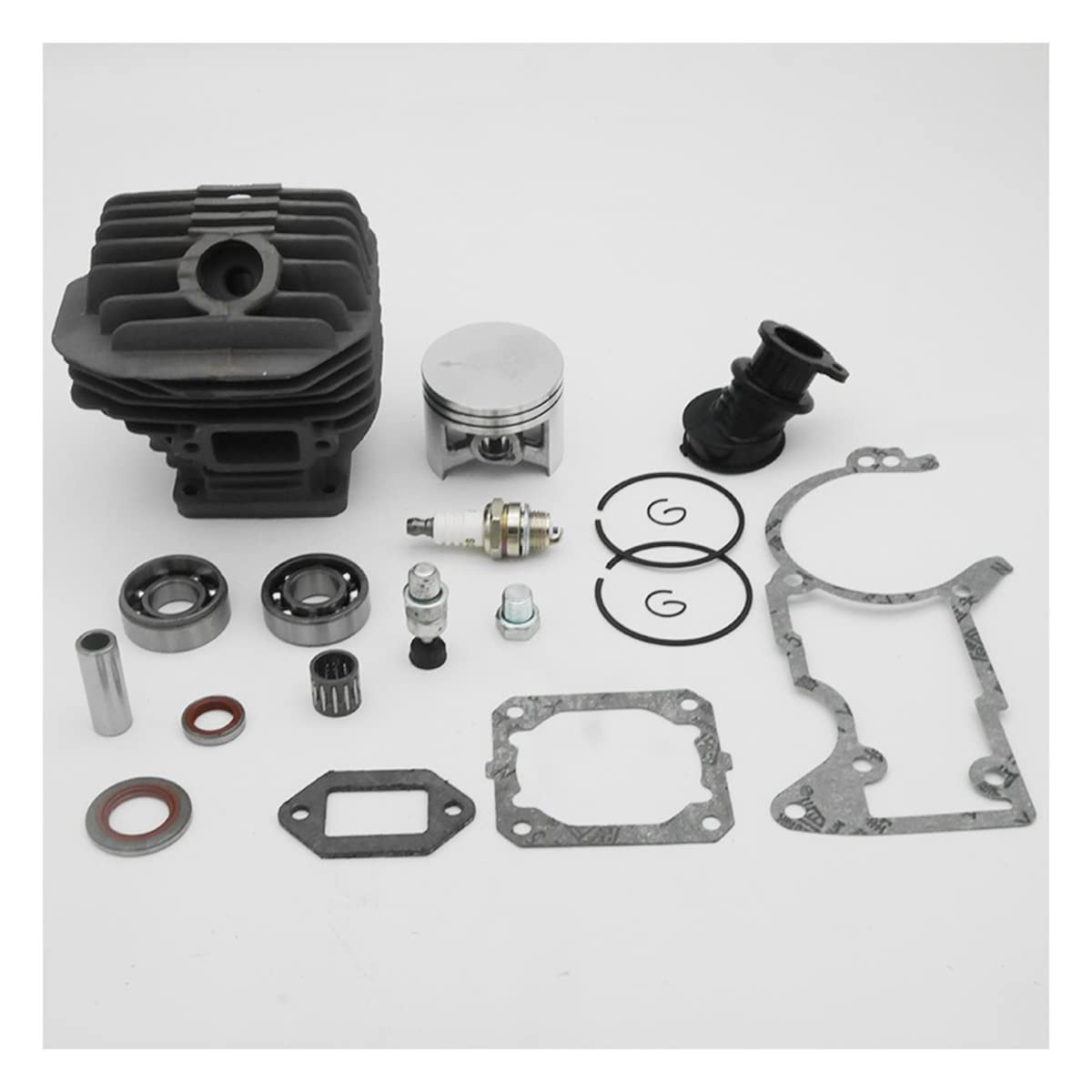 Patio, césped y jardín Kit de colector de bujía de sello de aceite de pistón de cilindro de 50mm for piezas de repuesto de motosierra de jardín 044 MS440 Piezas y accesorios para herramientas eléctric
