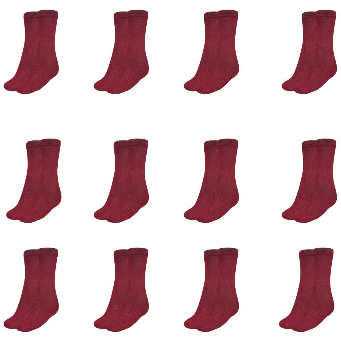 (Pack of 12 Pairs Men Cotton Crew Calf Length Long Full Length Socks for Running Gym Training Sports Basketball Football Cricket Tennis Atheletics Socks-image-48