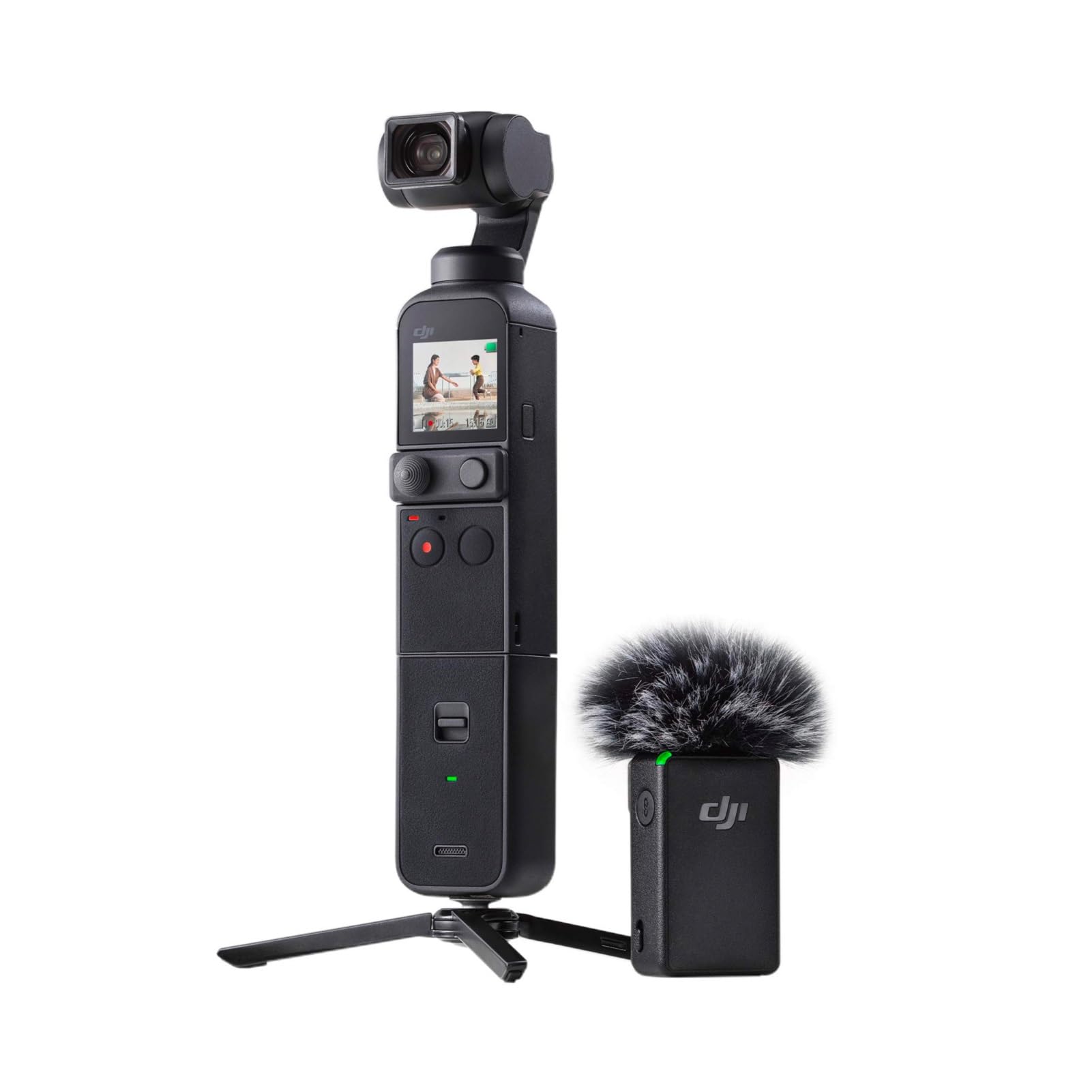 DJI Pocket 2 Combo - Cámara 4K con Estabilización en 3 Ejes, Vlog, Video UHD, Foto de Resolución de 64 MP, 1/1.7” CMOS, HDR, Reducción del Ruido, Timelapse, Slow Motion, Sin Tarjeta, Sin Extensor Rod