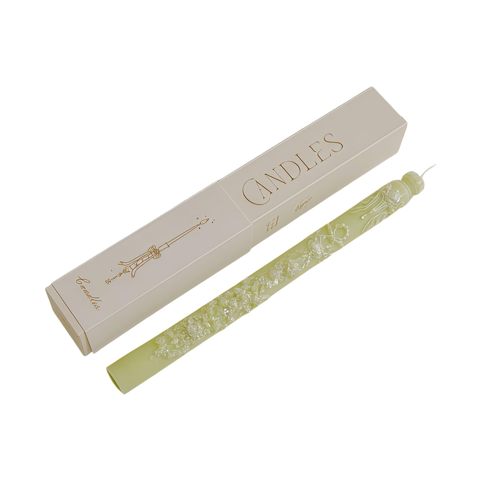 ordinarYone Floral Taper Candle Tall Taper Candle Emboss Scented Candled for Candlesticks Stick Valentine Wedding Home Decors