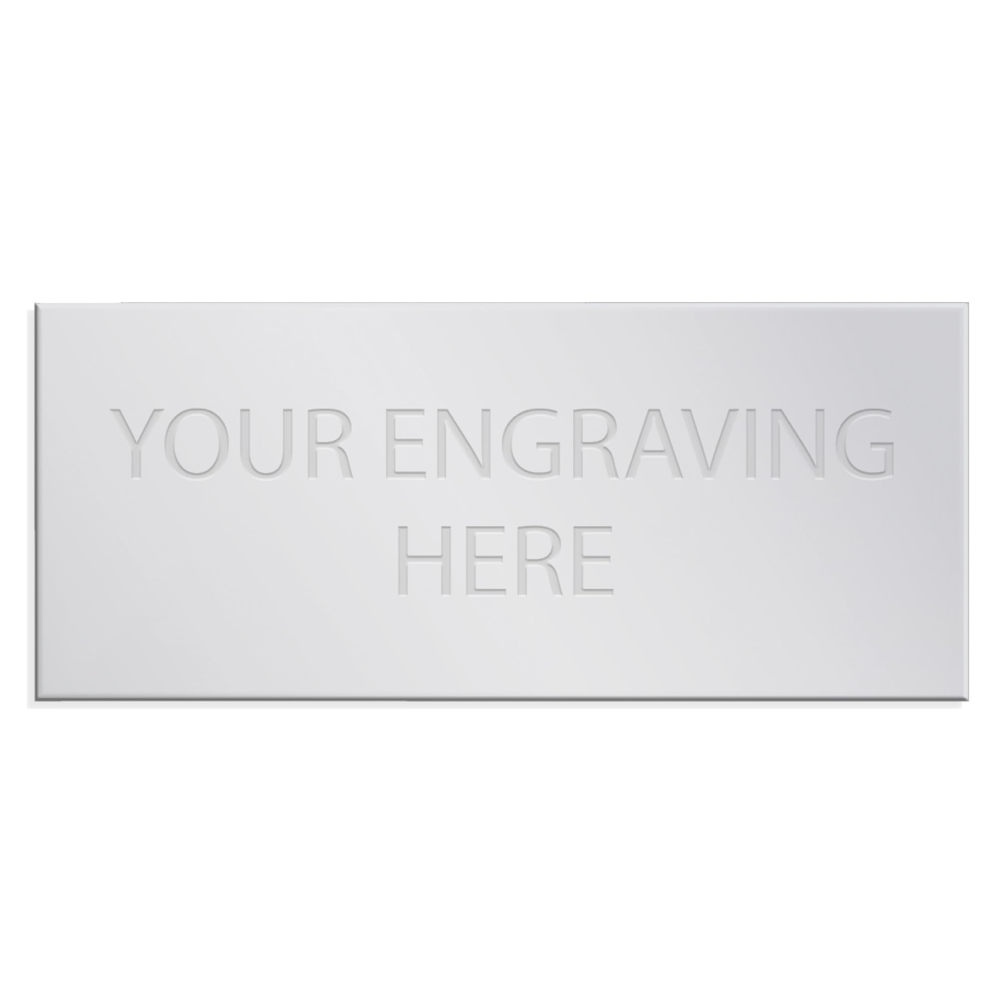 TROPHIESPLUSMEDALS Silver Engraving Plate Square Cut - Self-Adhesive Metal | 89 x 38mm | Trophy & Plaque Personalisation