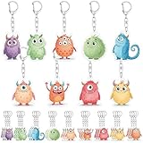 Lieferumfang: Sie erhalten ein Set von Schlüsselanhängern mit Monster-Thema, insgesamt 9 Stile, 4 Stück in jedem Stil, ausreichende Menge und verschiedene Stile, um die Bedürfnisse des Ersatzes und Verschenkens zu erfüllen. Sie können Schulgeschenke mit Ihrer Familie und Freunden gemeinsam teilen