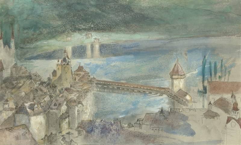 Image sur toile décoration murale paysage lac des Quatre Cantons John Ruskin 60x90