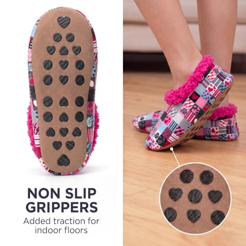 Image of Cozylook Fuzzy Slippers for Women Indoor Soft Sole Slipper Socks | Warm plush feel, non slip grippers, easy step-in, flexible bottom, bedroom and home wear
