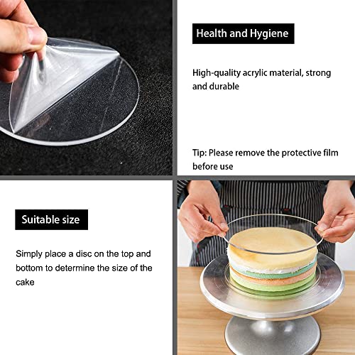 Gsrhzd Acrylic Discs, 3 PCS 4 MM Thick Clear Round Acrylic Disc, Cake Disk, for Picture Frames Glass Replacement, Painting - Image 4