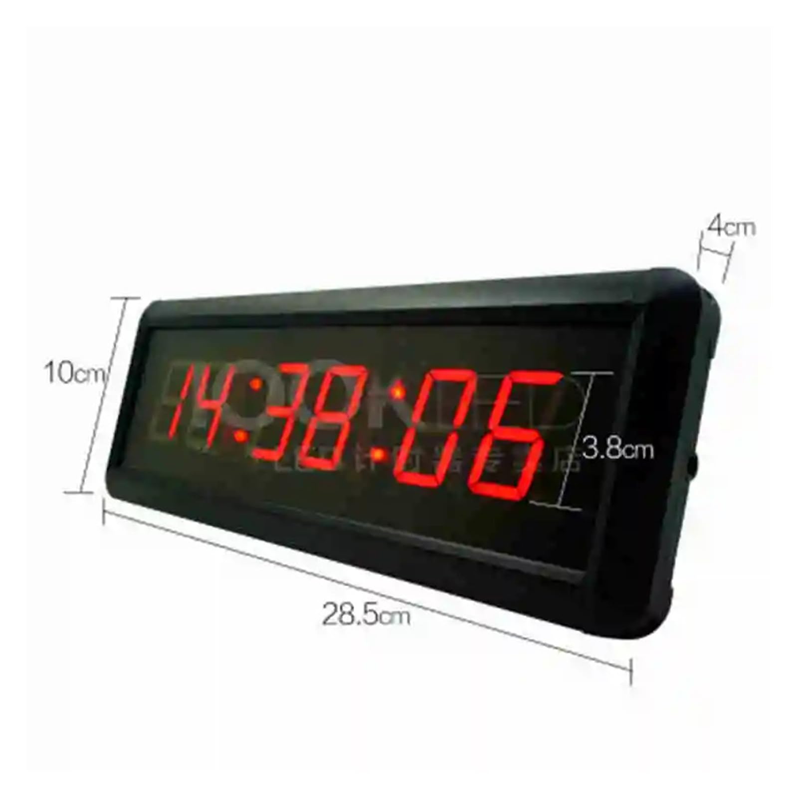 Cronometro con orologio for conto alla rovescia a LED con pulsante da 10 cm, reset a zero, timer di gioco for competizione scolastica Display luminoso(2PCS BUTTON)