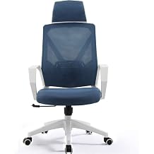 Office Chair Computer Chair, Home High Back Swivel Chair, Desk Lift Chair, Professional Gaming Chair, Summer Comfortable Office Chair, Eu Standard,Blue-115 * 60cm
