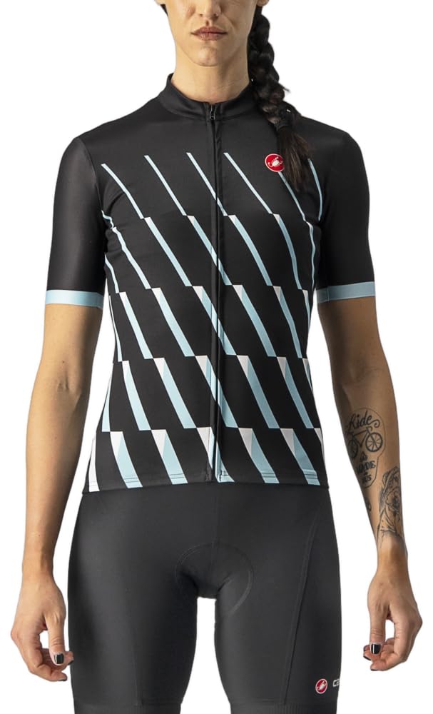 CASTELLI 4522059-085 PENDIO Jersey Sweatshirt Women's Light Black/Sky Light-White S