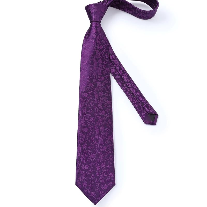 Corbata para hombre con diseño floral de seda miniatura 4