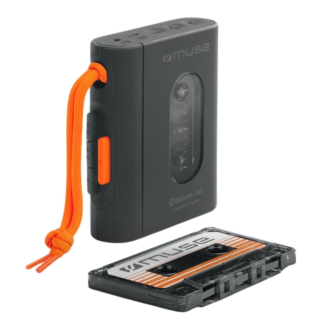 magnetic cassette player with semi-auto stop rechargeable battery bluetoothjack usb-c charging