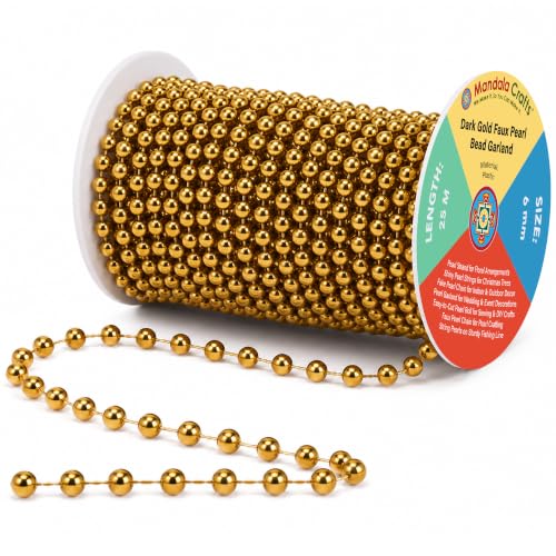 Faux Pearl Bead Roll by Mandala Crafts for Weddings & Decorating