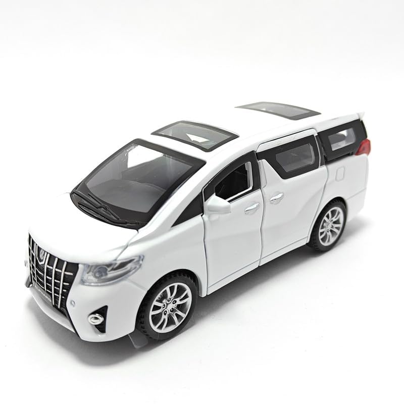 Image of DEOXY Very Big 1:18 T Alphard Toy Alloy Diecast Model Pull Back Vehicle Toy with Openable Doors Sound and Light Car for Kids (Very Big Alphard White)