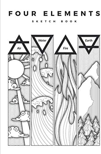 Four Elements Sketch Book: 7 x 10 for Sketching Doodling Drawing
