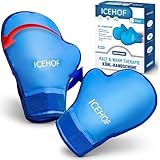 ICEHOF Kühlhandschuhe [2x] Sanfter Stoff - Kühlende Handschuhe für Hände/Finger - Gel-Handschuhe Kältehandschuhe (blau)