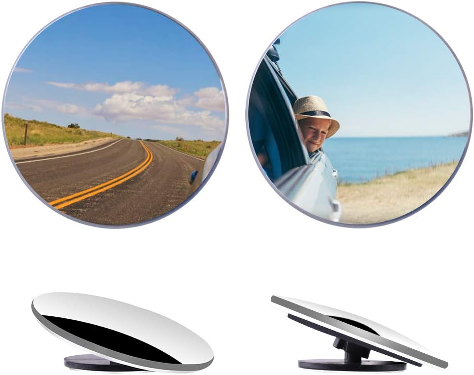Simenmax Car Blind Spot rose gold Frameless Convex Rear View, 2pcs Adjustable Wide Angle Side Mirrors for Automotive Traffic Safety, 2 Pack